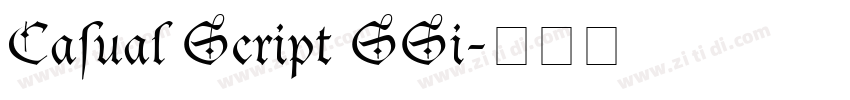Casual Script SSi字体转换